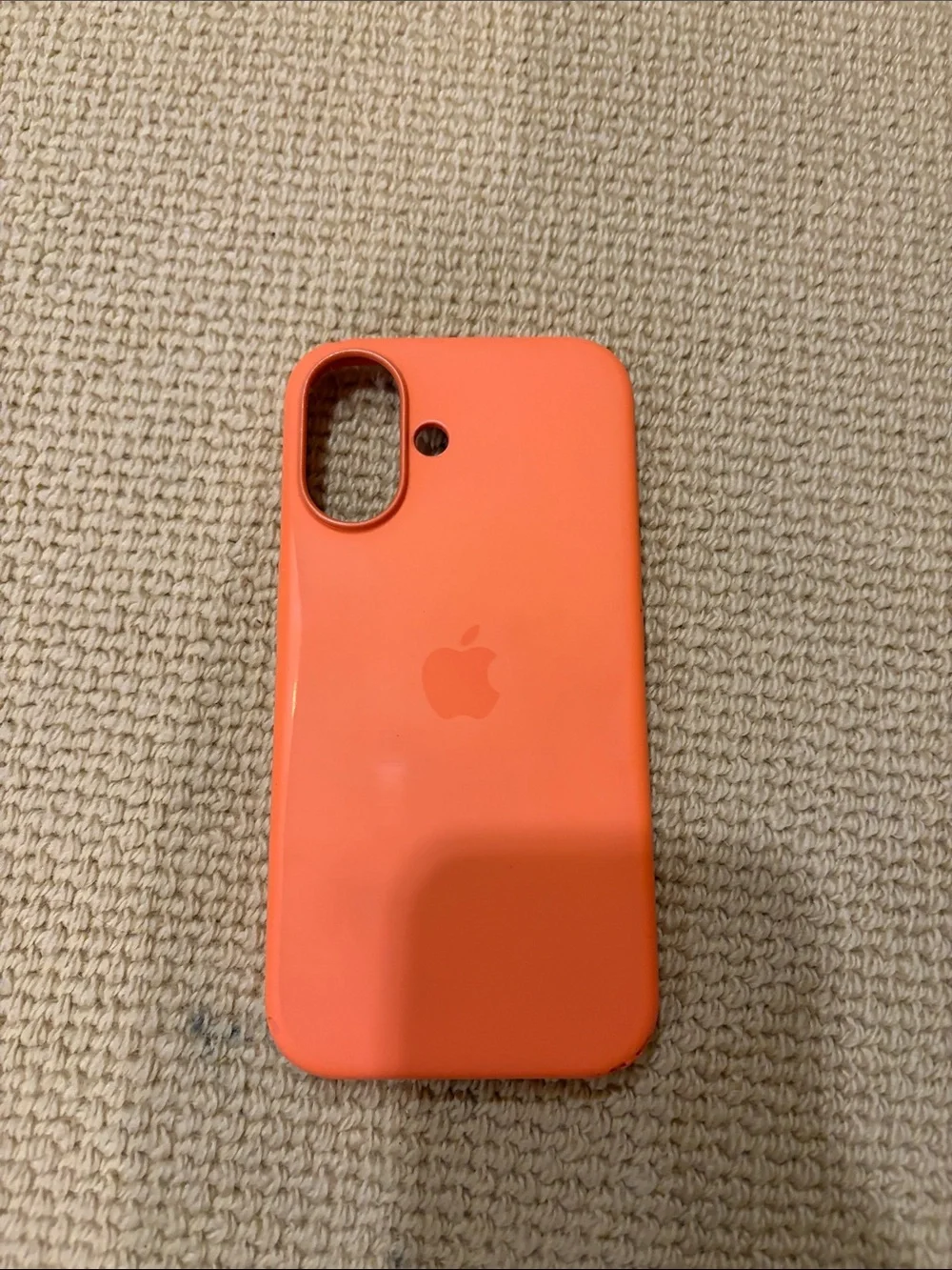 Apple Silicone iPhone Case in Coral Orange iPhone 16